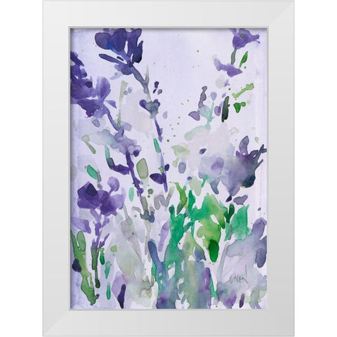 Violet Garden Moment I White Modern Wood Framed Art Print by Dixon, Samuel