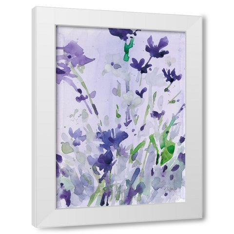 Violet Garden Moment II White Modern Wood Framed Art Print by Dixon, Samuel