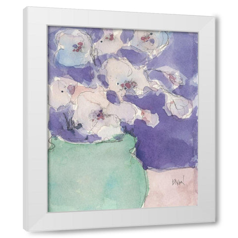 Floral Objects I White Modern Wood Framed Art Print by Dixon, Samuel