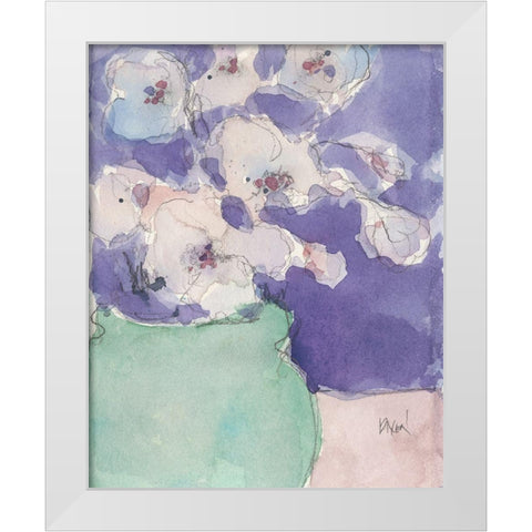 Floral Objects I White Modern Wood Framed Art Print by Dixon, Samuel