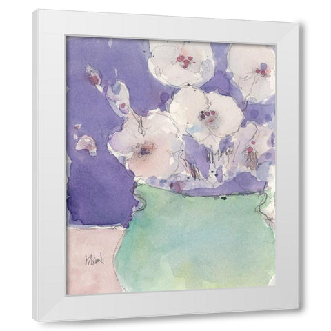 Floral Objects II White Modern Wood Framed Art Print by Dixon, Samuel