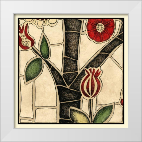 Floral Mosaic III White Modern Wood Framed Art Print by Meagher, Megan