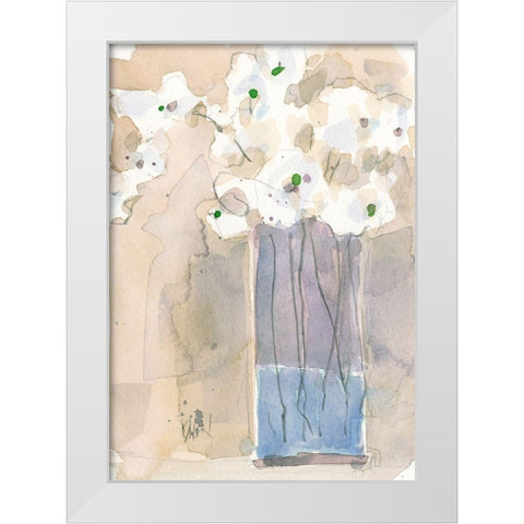 Little Vase II White Modern Wood Framed Art Print by Dixon, Samuel