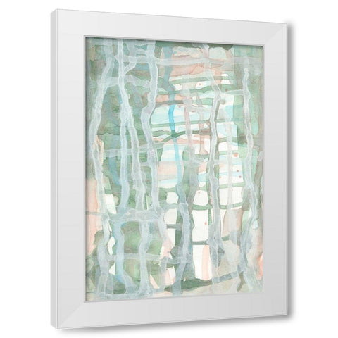 Lattice Memory I White Modern Wood Framed Art Print by Stramel, Renee W.