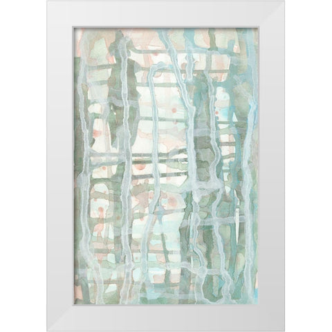 Lattice Memory II White Modern Wood Framed Art Print by Stramel, Renee W.