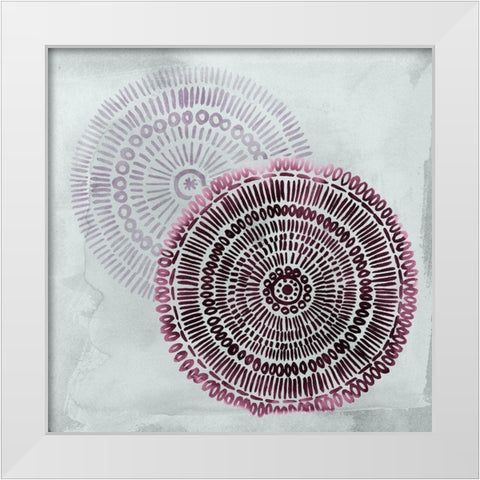 Berry Mandalas I White Modern Wood Framed Art Print by Popp, Grace