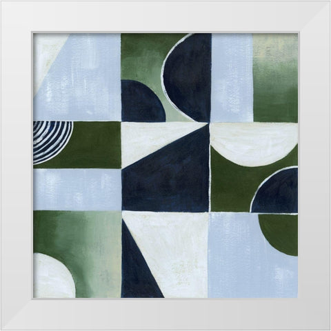 Crop Circles I White Modern Wood Framed Art Print by Popp, Grace