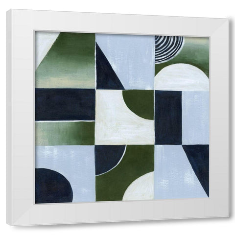 Crop Circles II White Modern Wood Framed Art Print by Popp, Grace