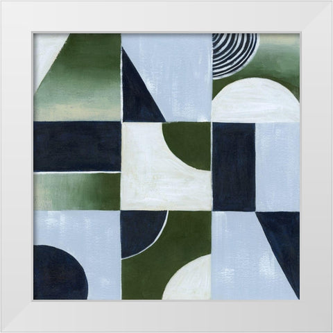 Crop Circles II White Modern Wood Framed Art Print by Popp, Grace