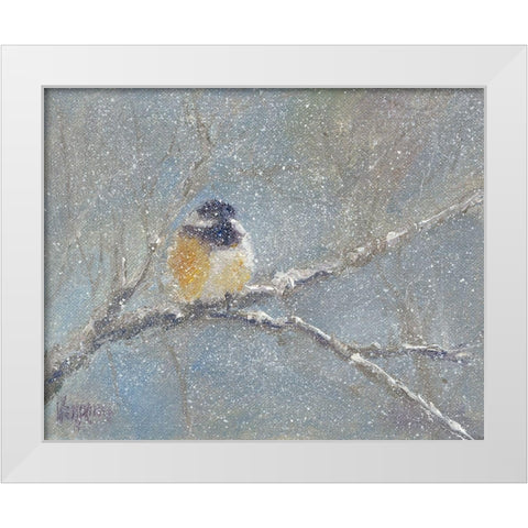 Chance of Snow I White Modern Wood Framed Art Print by Wendling, Marilyn