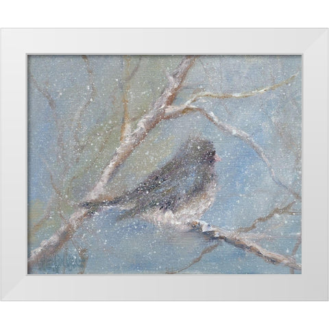 Chance of Snow II White Modern Wood Framed Art Print by Wendling, Marilyn