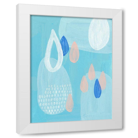 Azure I White Modern Wood Framed Art Print by Wang, Melissa