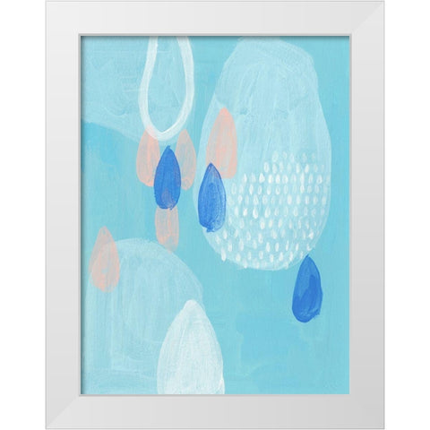 Azure II White Modern Wood Framed Art Print by Wang, Melissa