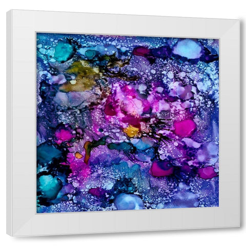 Purple Outburst II White Modern Wood Framed Art Print by Moore, Regina