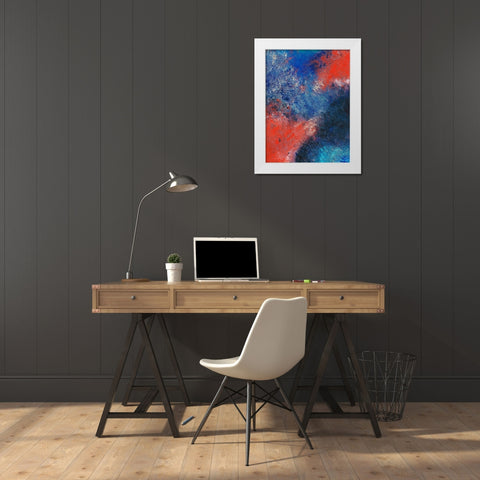 Harmonious Balance I White Modern Wood Framed Art Print by Moore, Regina