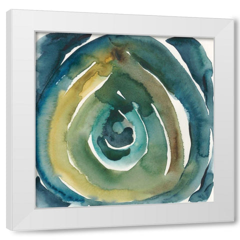 Peacock Reflection II White Modern Wood Framed Art Print by Zarris, Chariklia