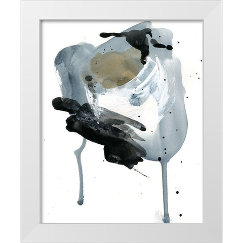 Raku Abstract II White Modern Wood Framed Art Print by Parker, Jennifer Paxton