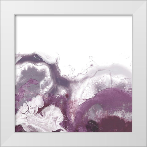 Orchid Wave II White Modern Wood Framed Art Print by Vess, June Erica