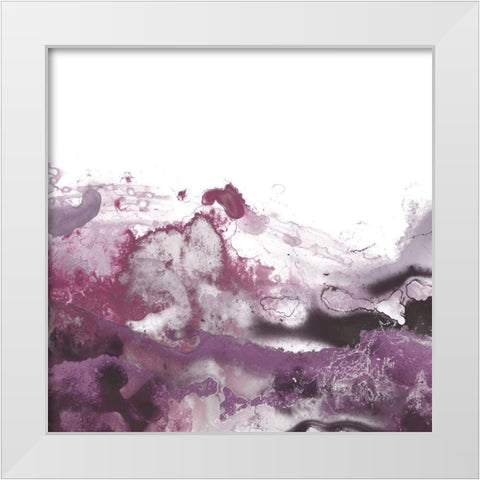 Orchid Wave III White Modern Wood Framed Art Print by Vess, June Erica