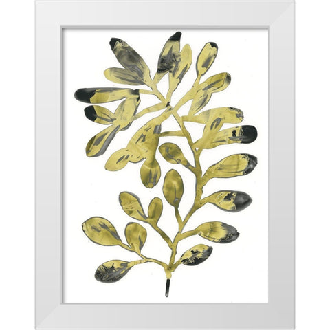 Foliage Fossil II White Modern Wood Framed Art Print by Vess, June Erica