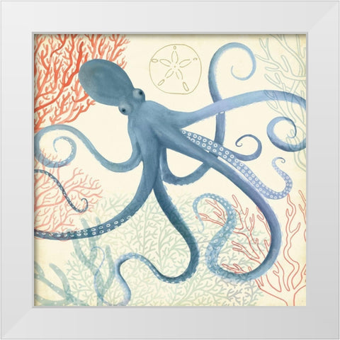 Underwater Whimsy III White Modern Wood Framed Art Print by Borges, Victoria