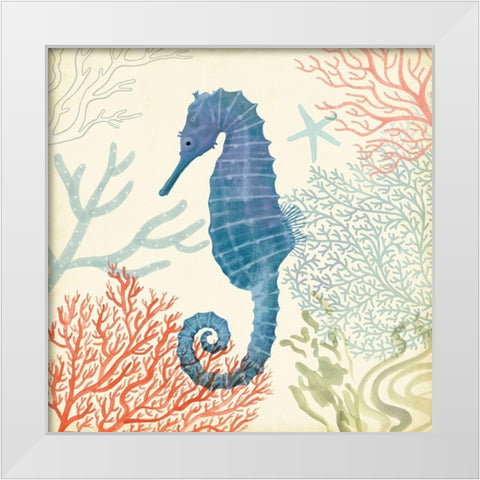 Underwater Whimsy IV White Modern Wood Framed Art Print by Borges, Victoria