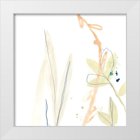 Botany Gesture I White Modern Wood Framed Art Print by Vess, June Erica