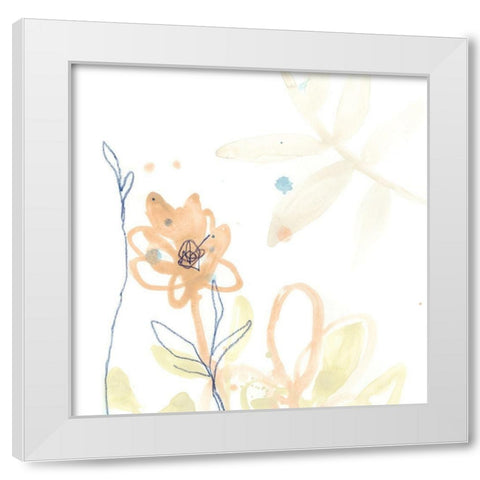 Botany Gesture VI White Modern Wood Framed Art Print by Vess, June Erica