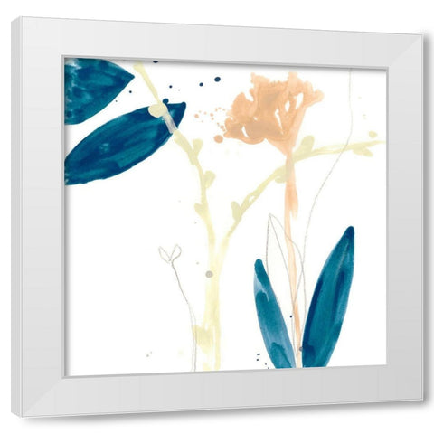 Botany Gesture VII White Modern Wood Framed Art Print by Vess, June Erica