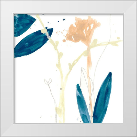 Botany Gesture VII White Modern Wood Framed Art Print by Vess, June Erica