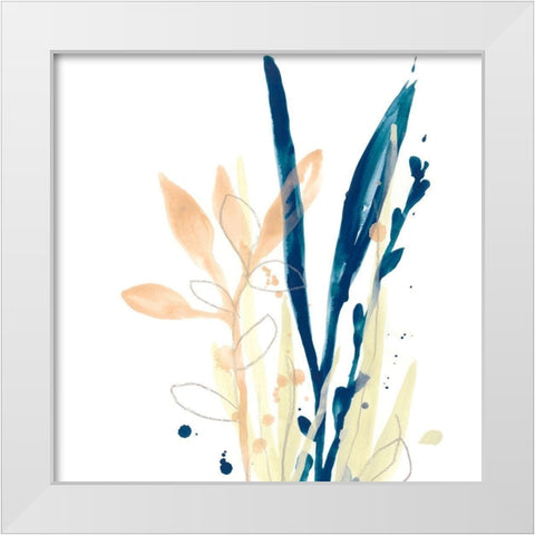 Botany Gesture IX White Modern Wood Framed Art Print by Vess, June Erica