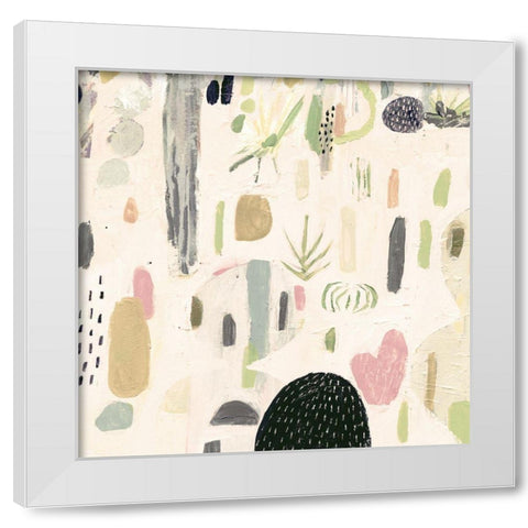 Saguaro Playground II White Modern Wood Framed Art Print by Borges, Victoria
