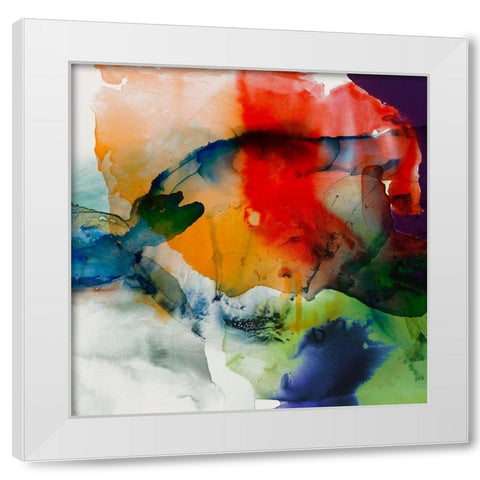 Vibrant Terrain I White Modern Wood Framed Art Print by Jasper, Sisa