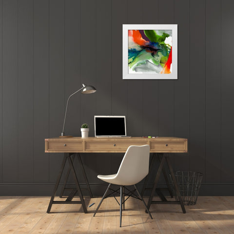 Vibrant Terrain II White Modern Wood Framed Art Print by Jasper, Sisa