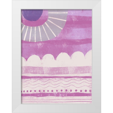 Pink Dream I White Modern Wood Framed Art Print by Deans, Karen