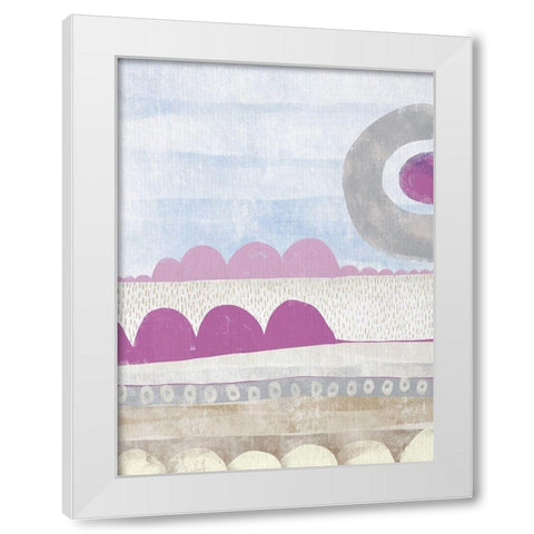 Pink Dream III White Modern Wood Framed Art Print by Deans, Karen