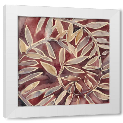 Currant Vine I White Modern Wood Framed Art Print by Zarris, Chariklia