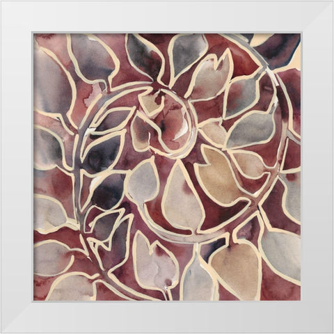 Currant Vine II White Modern Wood Framed Art Print by Zarris, Chariklia