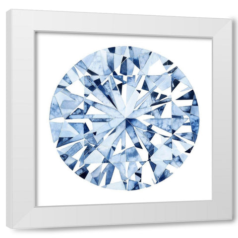 Diamond Drops I White Modern Wood Framed Art Print by Popp, Grace