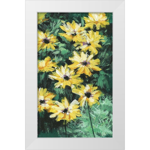 Floral Impressions I White Modern Wood Framed Art Print by Wang, Melissa