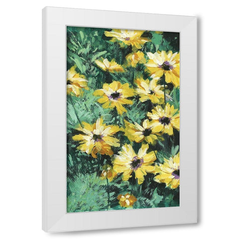 Floral Impressions II White Modern Wood Framed Art Print by Wang, Melissa