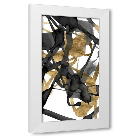 Custom Luxe Gold II White Modern Wood Framed Art Print by Goldberger, Jennifer