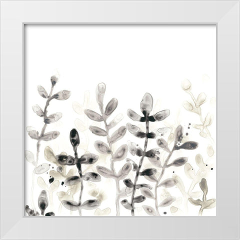 Liquid Stems I White Modern Wood Framed Art Print by Vess, June Erica