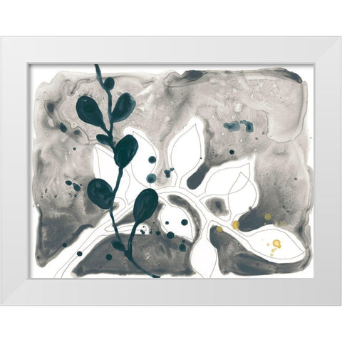 Navy Garden Inspiration V White Modern Wood Framed Art Print by Vess, June Erica
