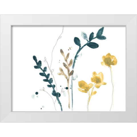 Navy Garden Inspiration VI White Modern Wood Framed Art Print by Vess, June Erica