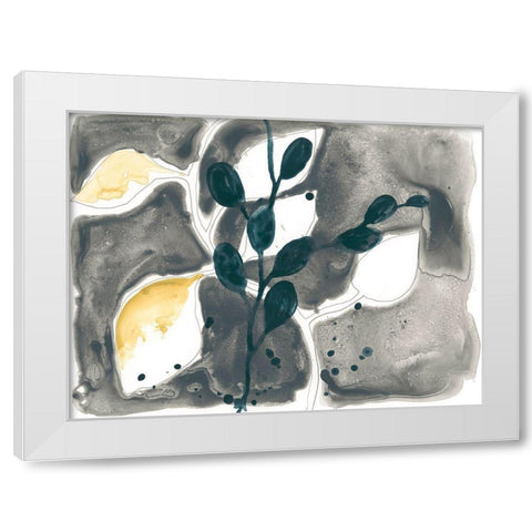 Navy Garden Inspiration VII White Modern Wood Framed Art Print by Vess, June Erica