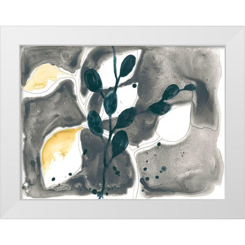 Navy Garden Inspiration VII White Modern Wood Framed Art Print by Vess, June Erica