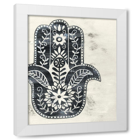 Day Hamsa I White Modern Wood Framed Art Print by Popp, Grace