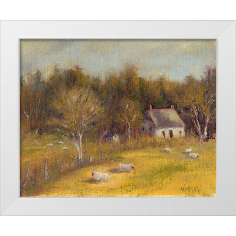 Cottage Meadow I White Modern Wood Framed Art Print by Wendling, Marilyn