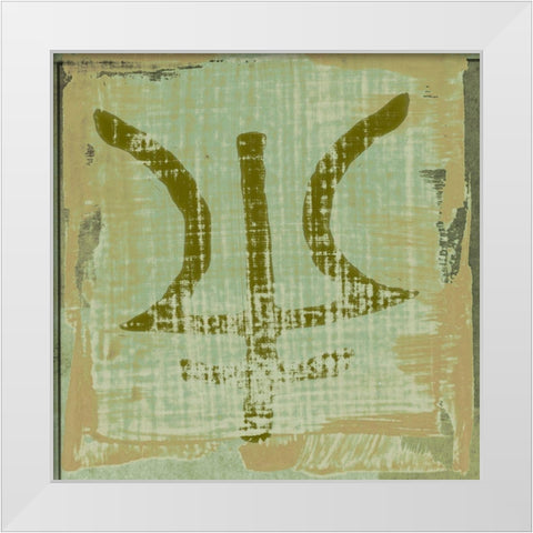 The Deities, Neptune White Modern Wood Framed Art Print by Aryai, Sia